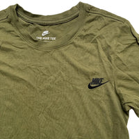 Nike Swoosh Khaki Green and Black T Shirt (XS)