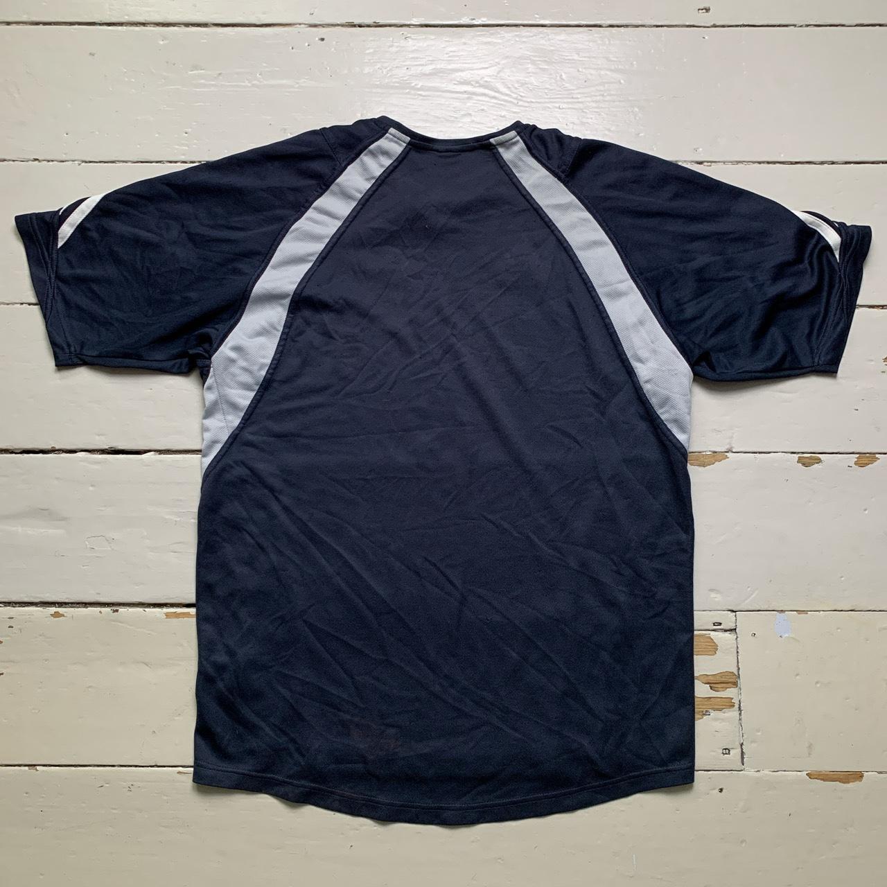 Adidas Climalite Vintage Navy White and Silver T Shirt