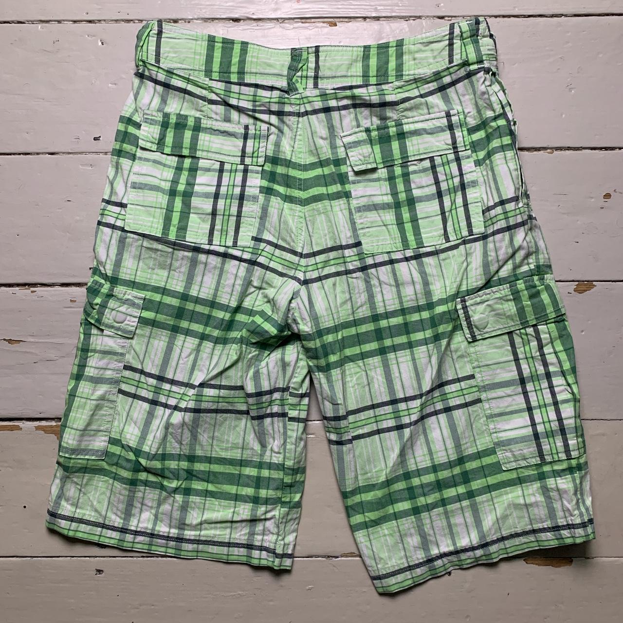 Adidas Originals Vintage Checked Cargo Shorts Green