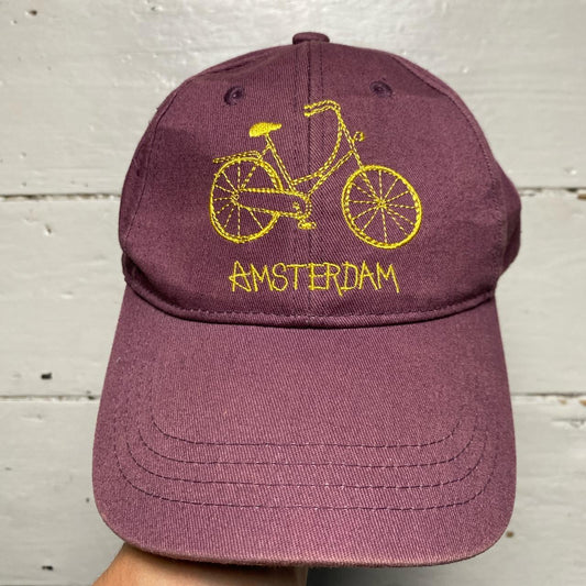 Amsterdam Burgundy and Yellow Cap