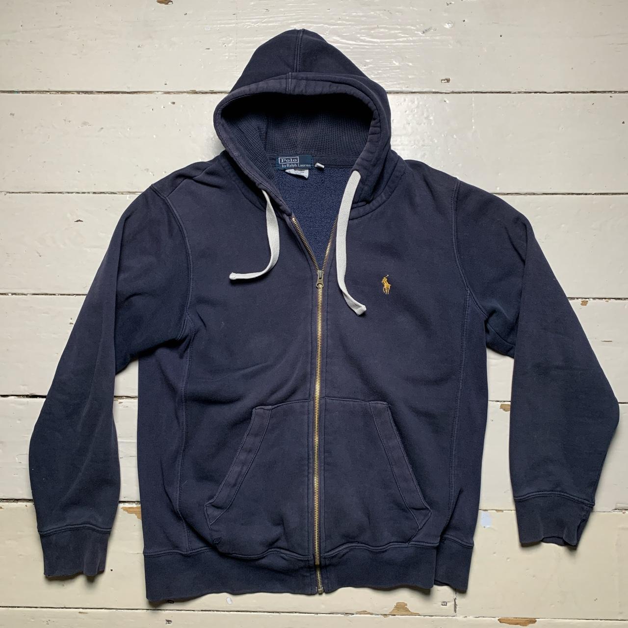 Polo Ralph Lauren Vintage Navy and Yellow Pony Hoodie