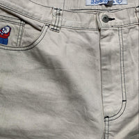 Big Boy Polar Skate Co Cream White Skate Baggy Jean Short Jorts (XL)