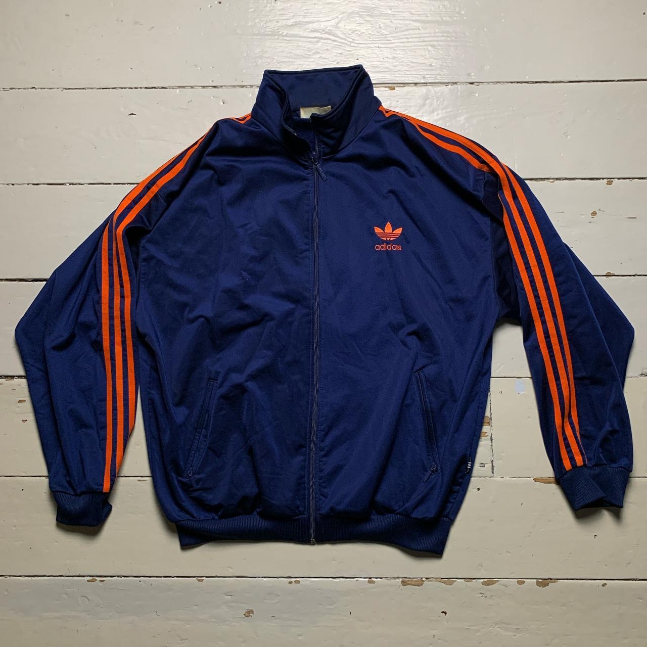 Adidas Vintage Track Jacket Navy and Orange