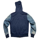 Diesel Half Denim Distressed Hoodie Jacket (M)