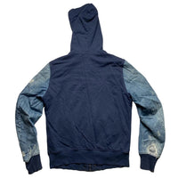 Diesel Half Denim Distressed Hoodie Jacket (M)