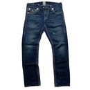 True Religion Ricky Big QT Navy and White Stitch Jeans