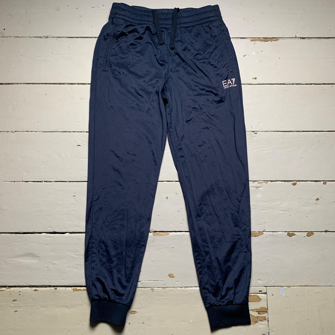 Emporio Armani EA7 Navy and White Trackpant Bottoms