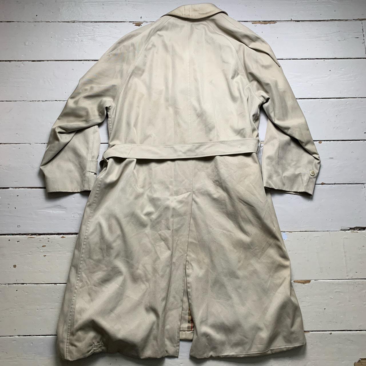 Burberry Burberrys Vintage Cream Trench Coat with Belt