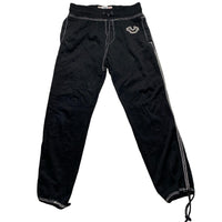 True Religion Black Big White Tri Stitch Baggy Joggers (S)