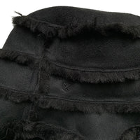 Barbour Black Suede Faux Fur Bucket Hat