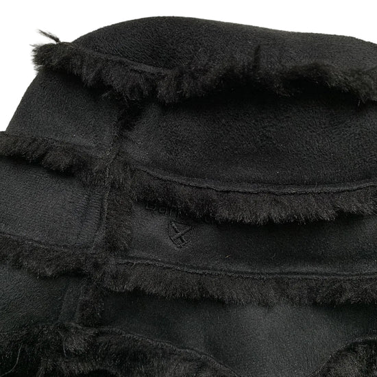 Barbour Black Suede Faux Fur Bucket Hat