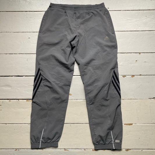 Adidas Climacool Baggy Vintage Shell Track Pant Bottoms Grey and Black