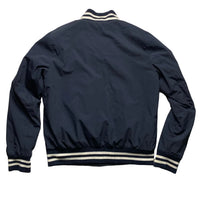 Sandro Navy and White Bomber Jacket (M)