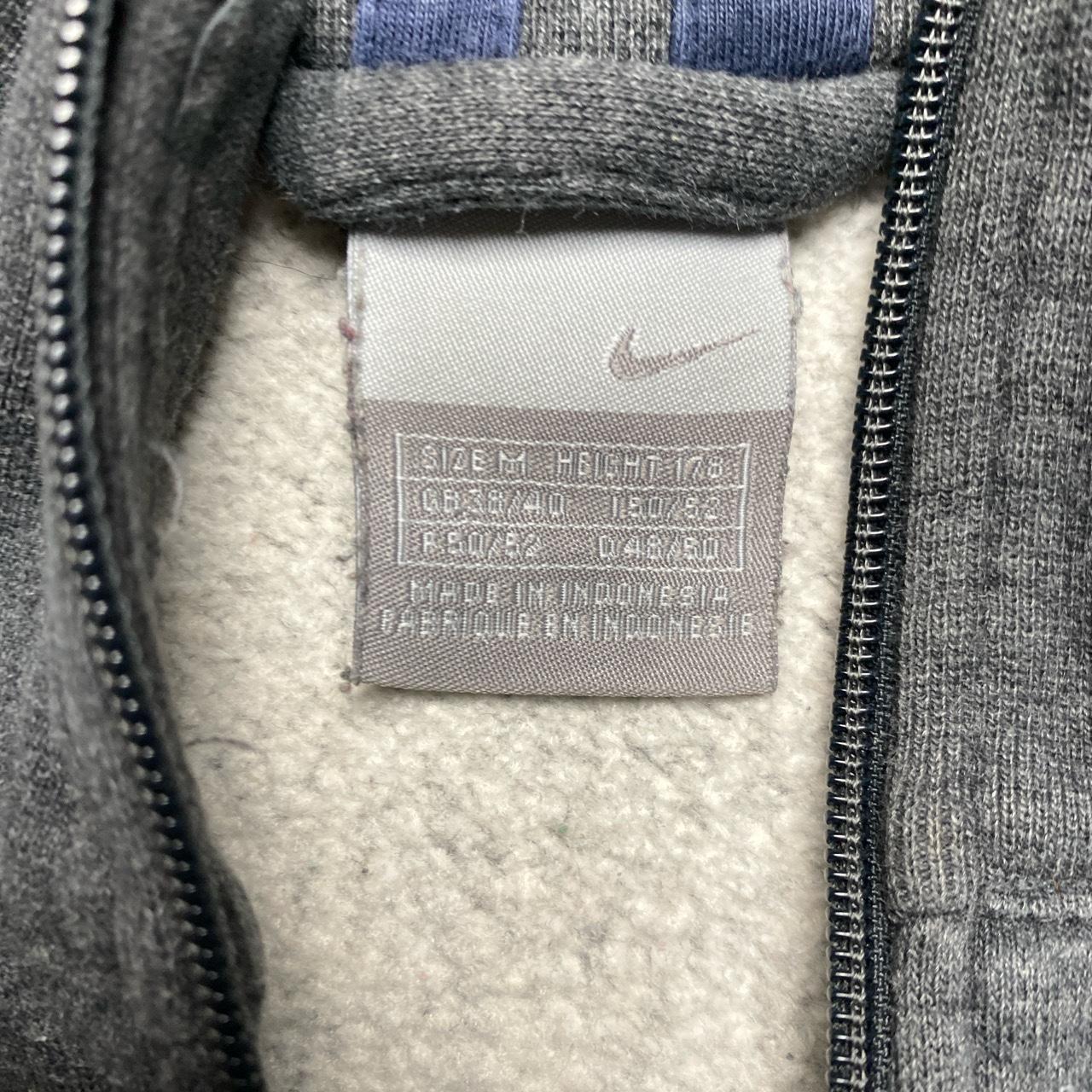 Nike Vintage Grey and White Swoosh Zip Jumper (M)
