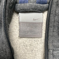 Nike Vintage Grey and White Swoosh Zip Jumper (M)