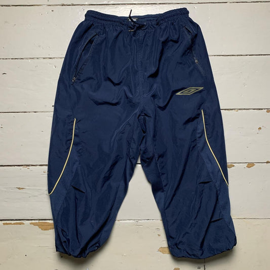 Umbro SX Vintage Navy and Golf Shell Track Pant Shorts