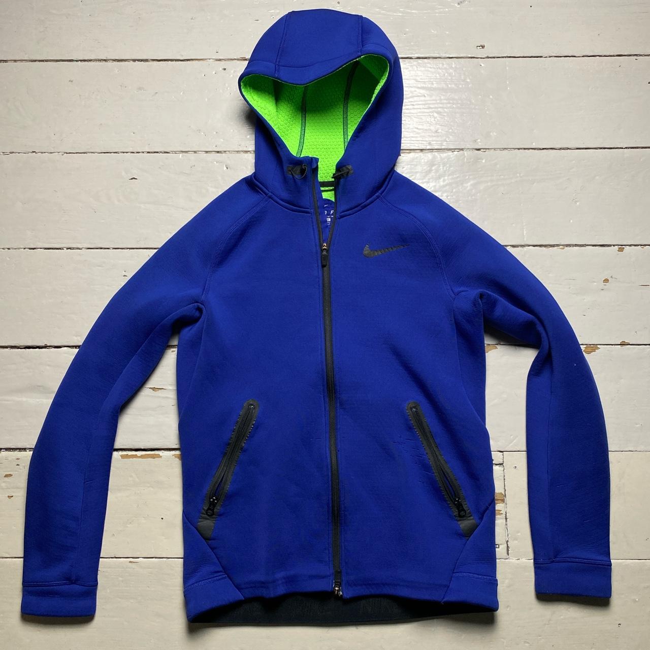 Nike Dri Therma Fit Hoodie Blue and Green