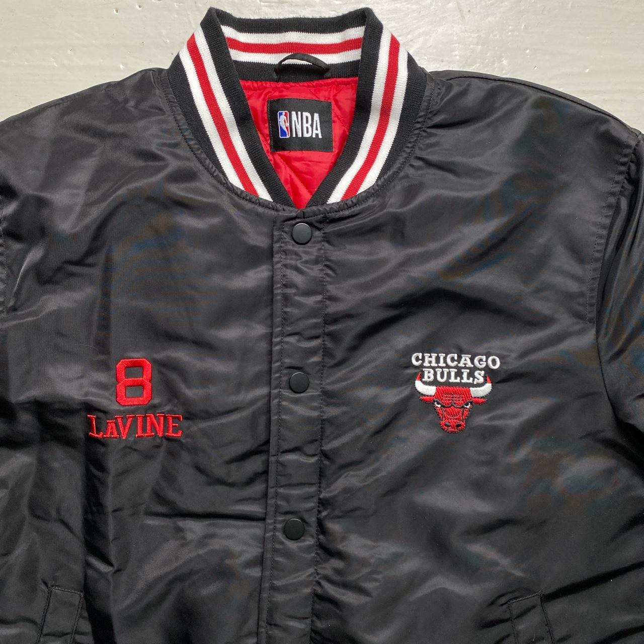 Chicago Bulls Lavine Number 8 Black Bomber Jacket