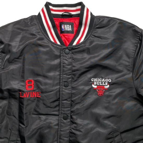 Chicago Bulls Lavine Number 8 Black Bomber Jacket (M)