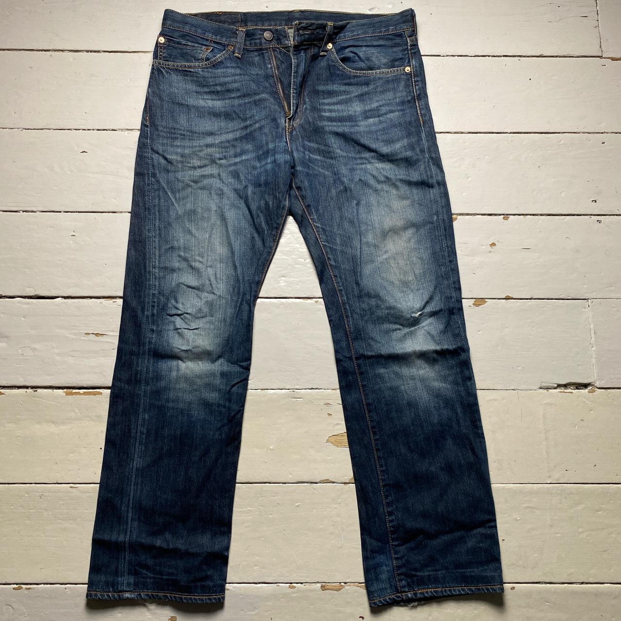 Levis 505 Dark Navy Stonewash Jeans