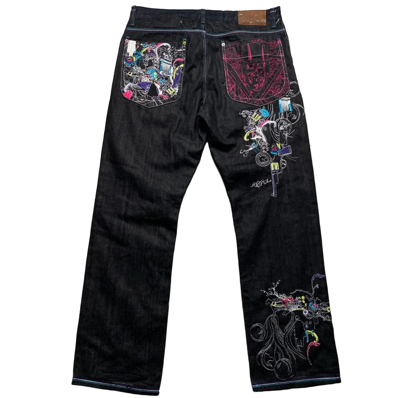 Artful Dodger Embroidery Vintage Indigo Jeans (34W) – Wear Garson