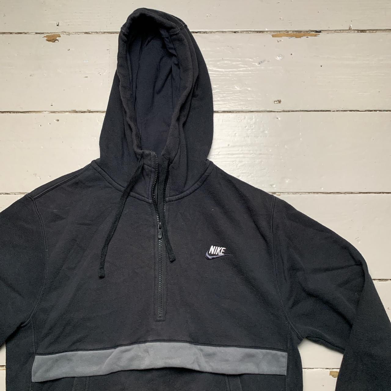 Nike Swoosh Black and White Quarter Zip hoodie