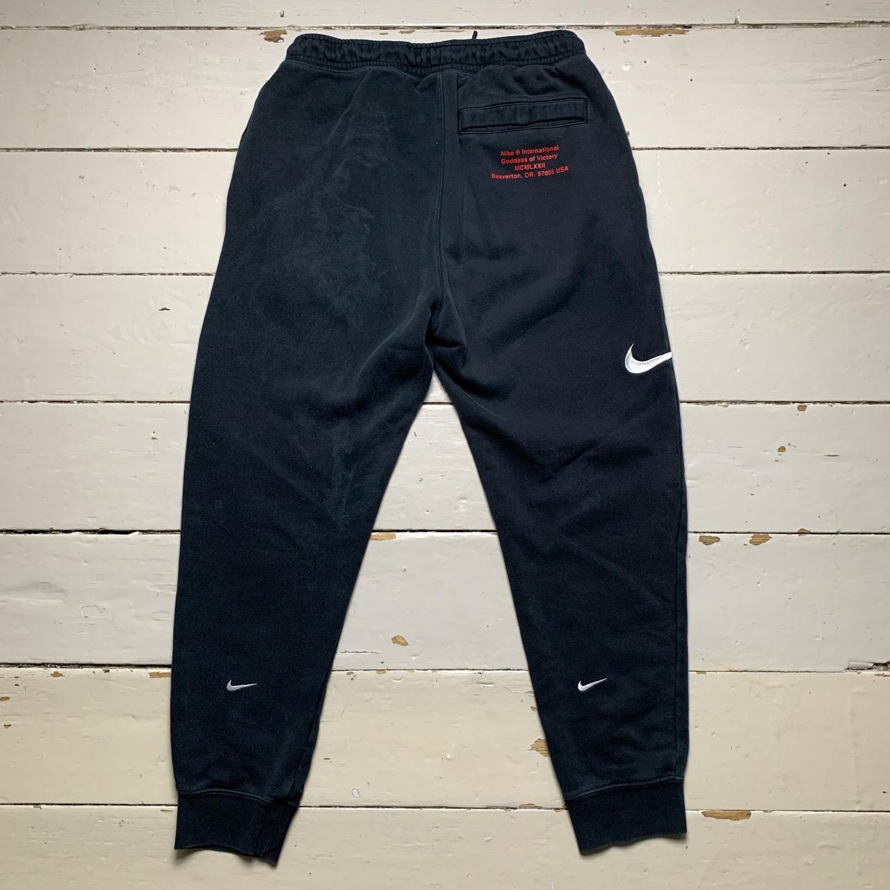 Nike Multi Swoosh Black White and Red Joggers