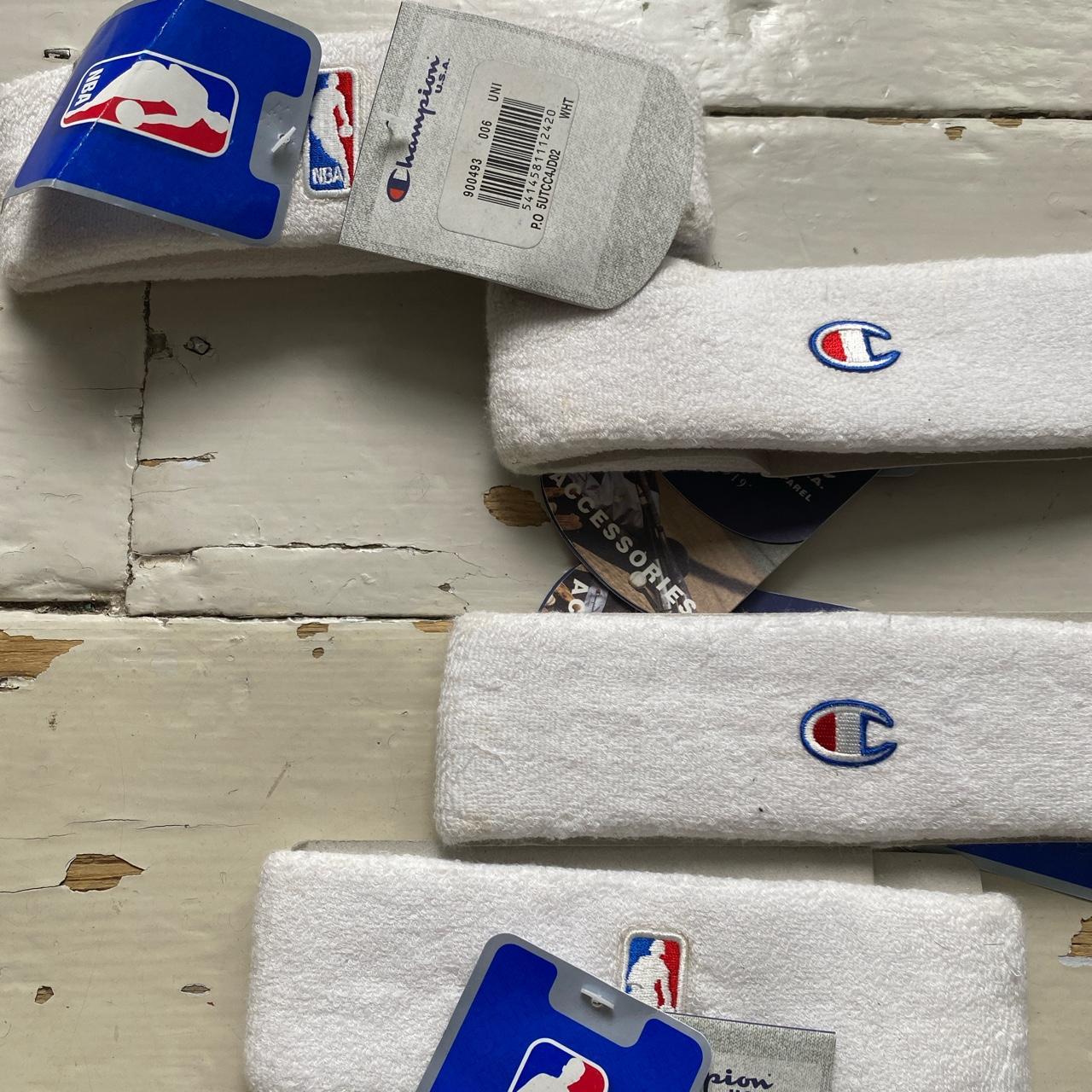 NBA Champion Vintage White Headband Sweatbands