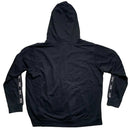 Nike Black and White Swoosh Tape Repeat Logo Hoodie (XL)
