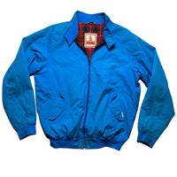 Baracuta G9 Harrington Vintage Light Blue Tartan Interior Bomber Jacket (M)