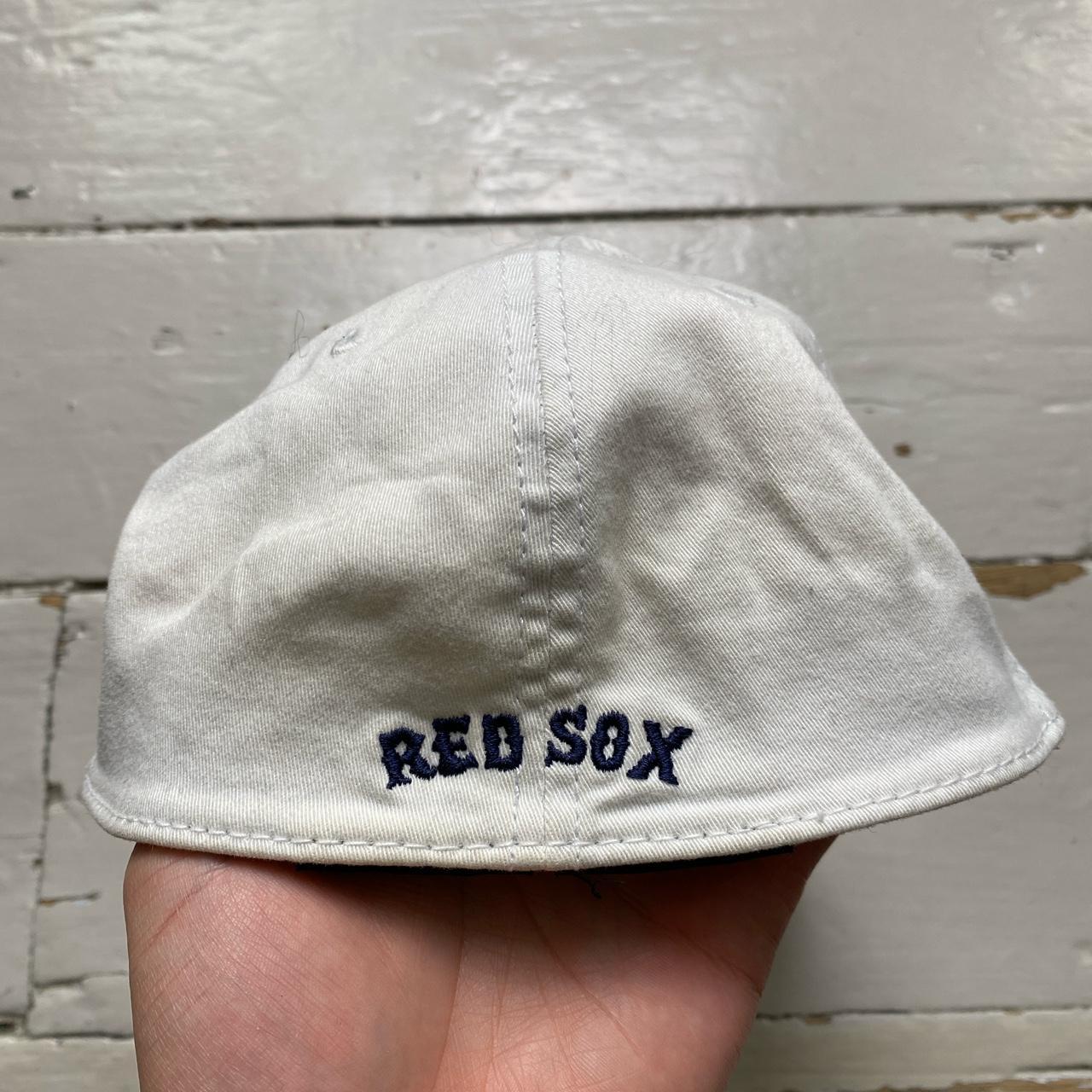 New Era Boston Red Sox White Checked Fitted Baseball Cap