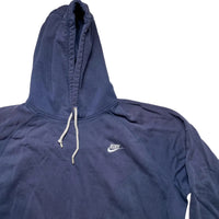 Nike Swoosh Navy and Grey Pullover Hoodie (2XL)