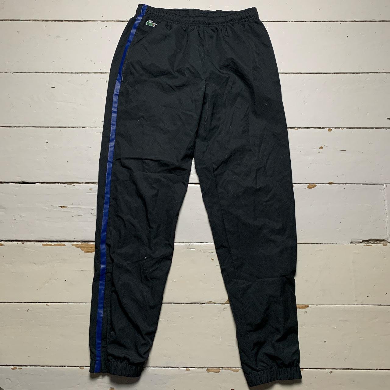 Lacoste Black and Blue Baggy Shell Track Pant Bottoms