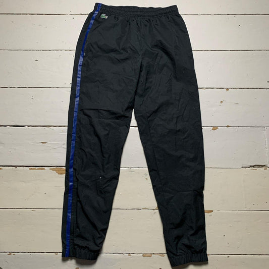 Lacoste Black and Blue Baggy Shell Track Pant Bottoms