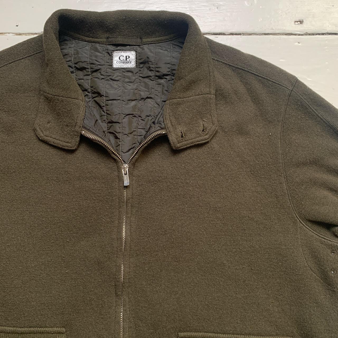 CP Company Vintage Khaki Green Zip Jumper