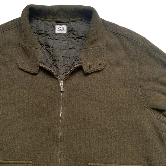 CP Company Vintage Khaki Green Zip Jumper (2XL)