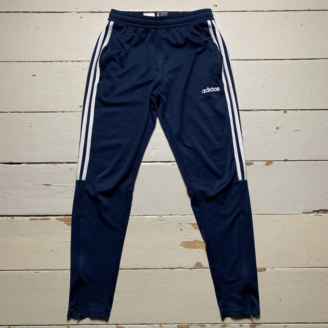 Adidas Climalite Navy and White Slim Track Pant Joggers