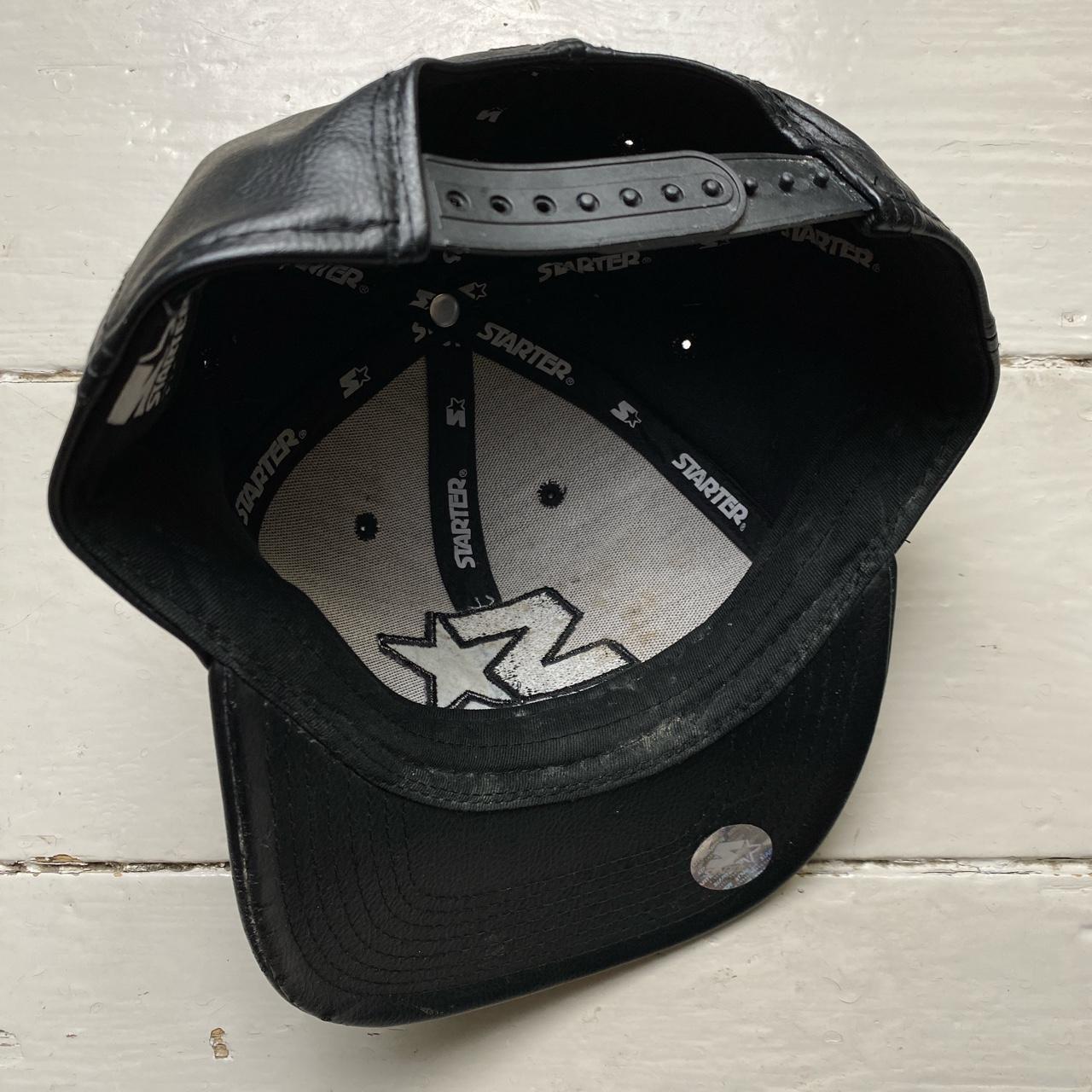 Starter Black Leather Snapback Cap