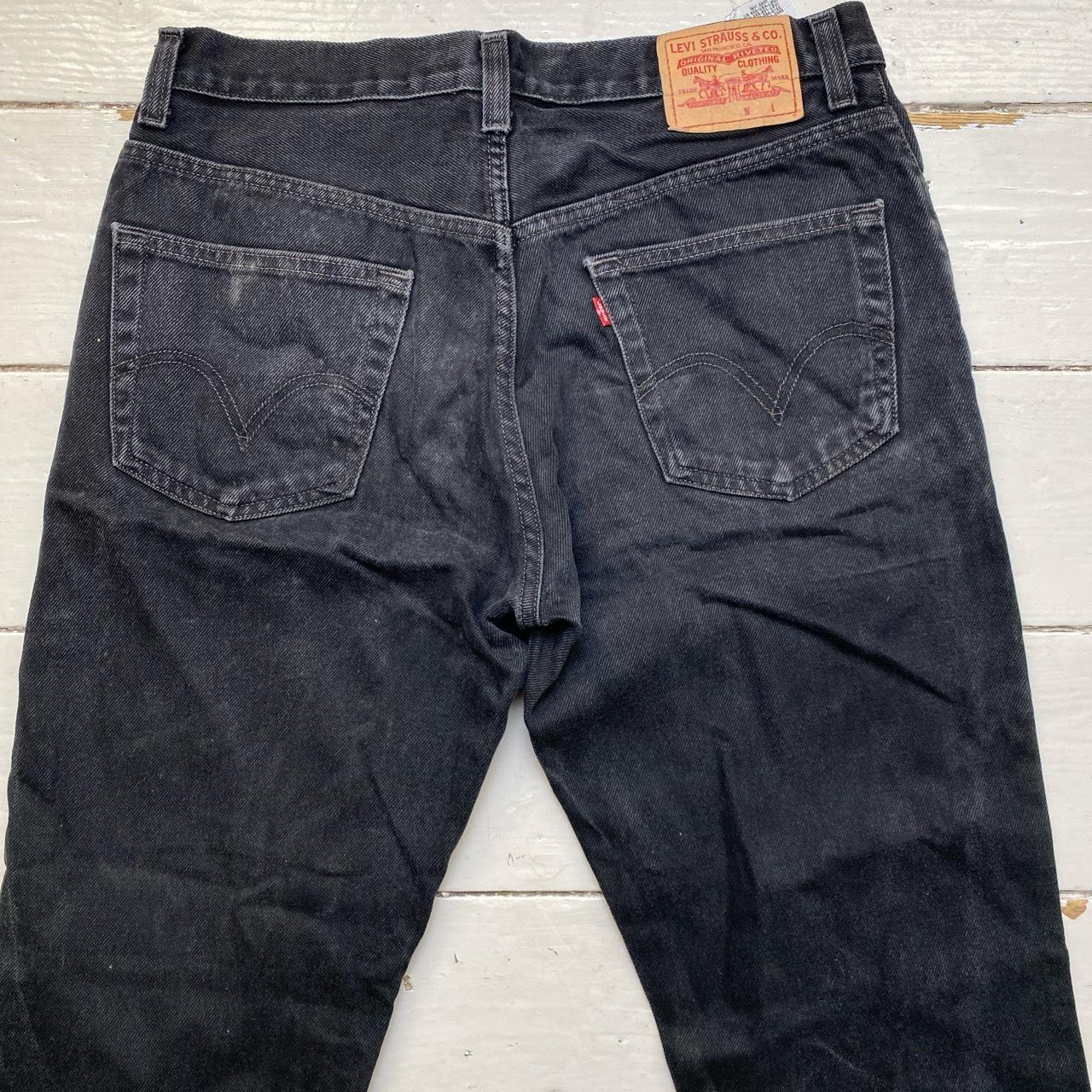 Levis Vintage 505 Baggy Distressed Black Jeans
