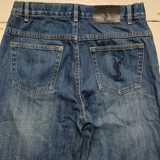 YSL Yves Saint Laurent Vintage Navy Jeans