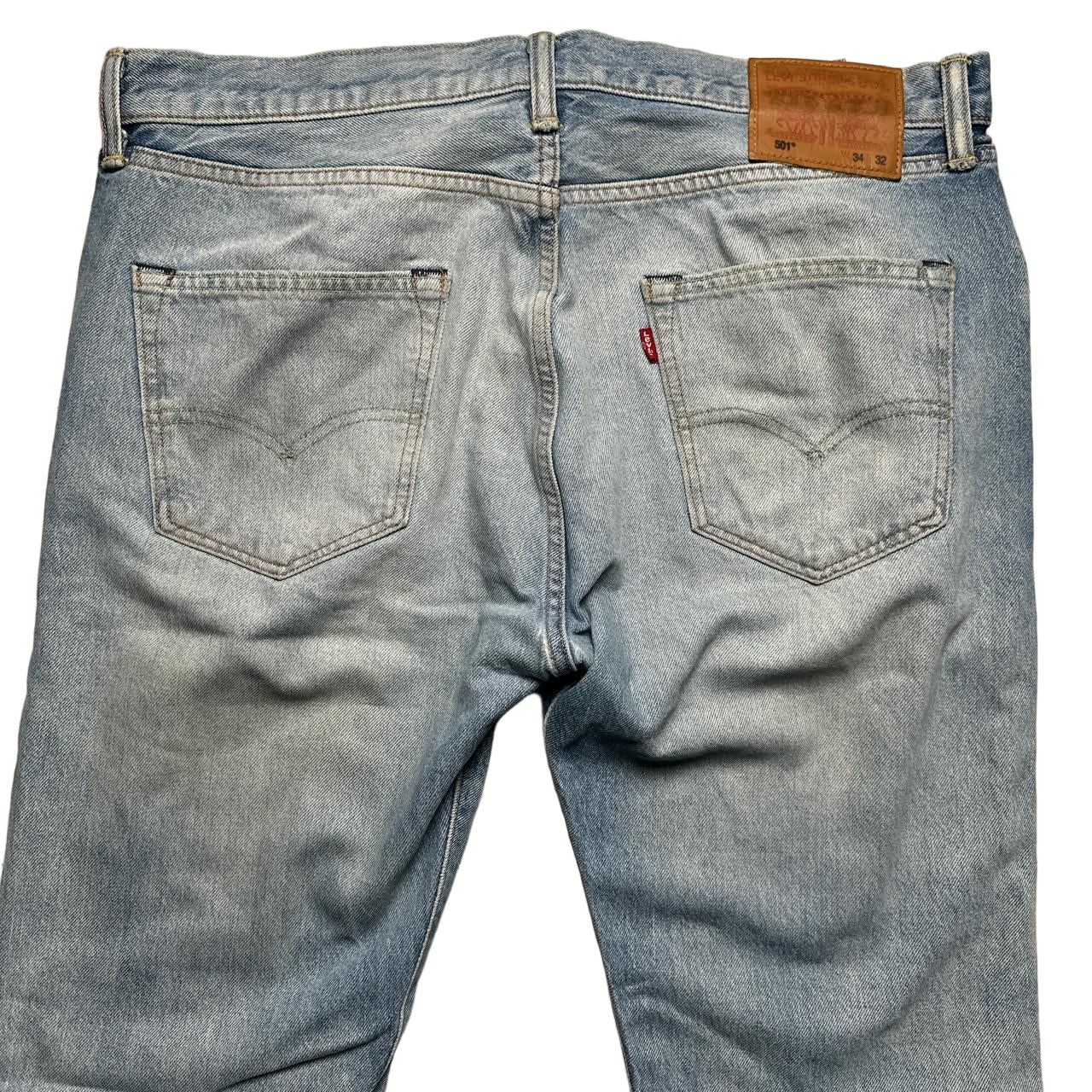 Levis Light Blue 501 Baggy Jeans (34W)
