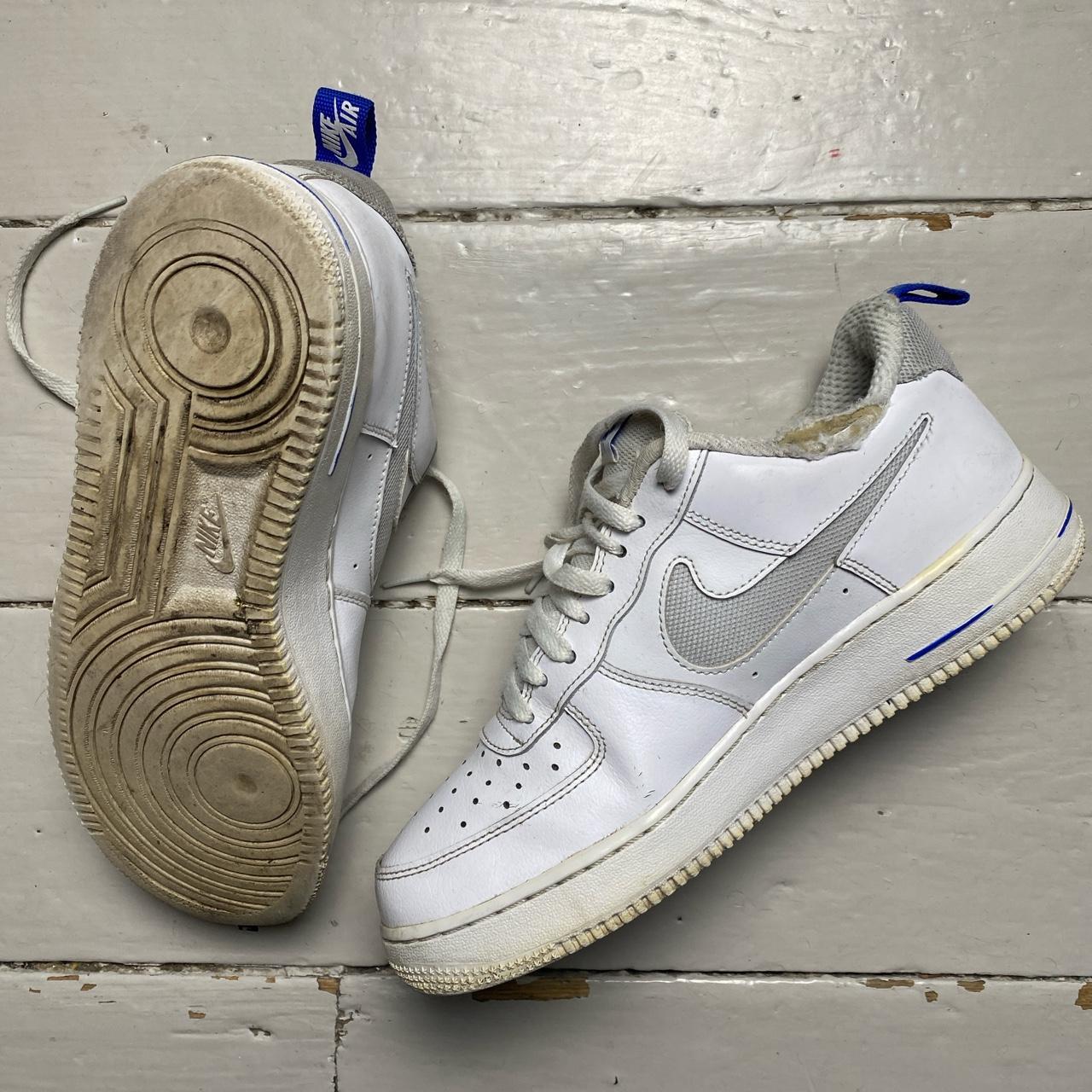 Nike Air Force 1 White and Blue Pull Tab