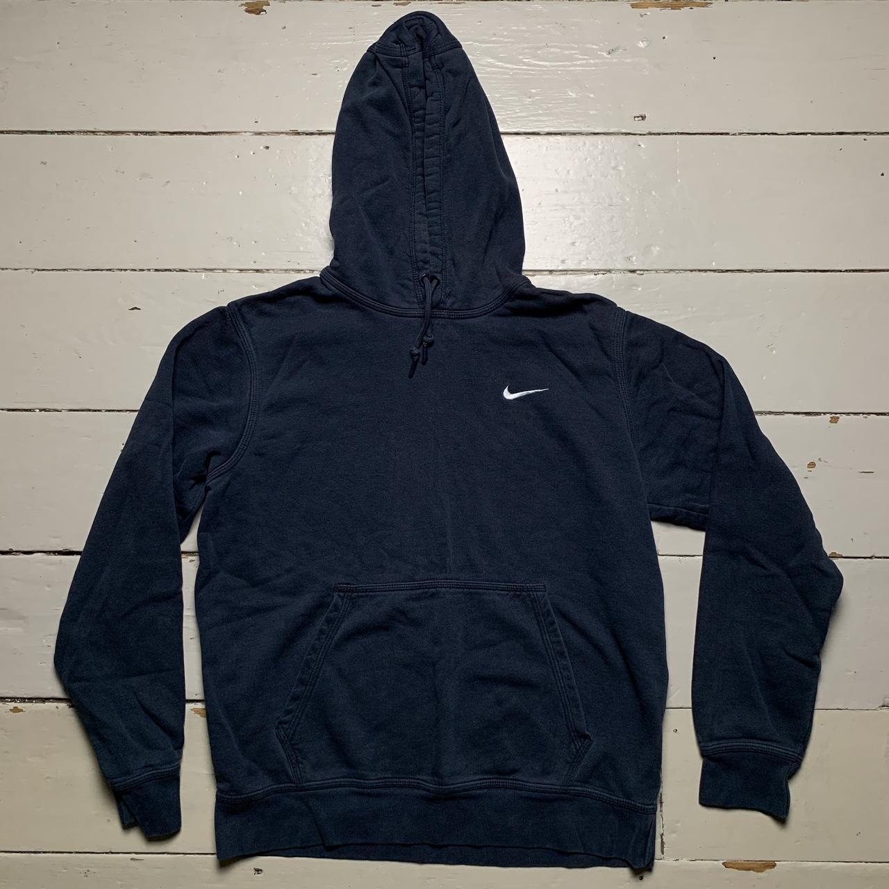 Nike Swoosh Navy and White Hoodie