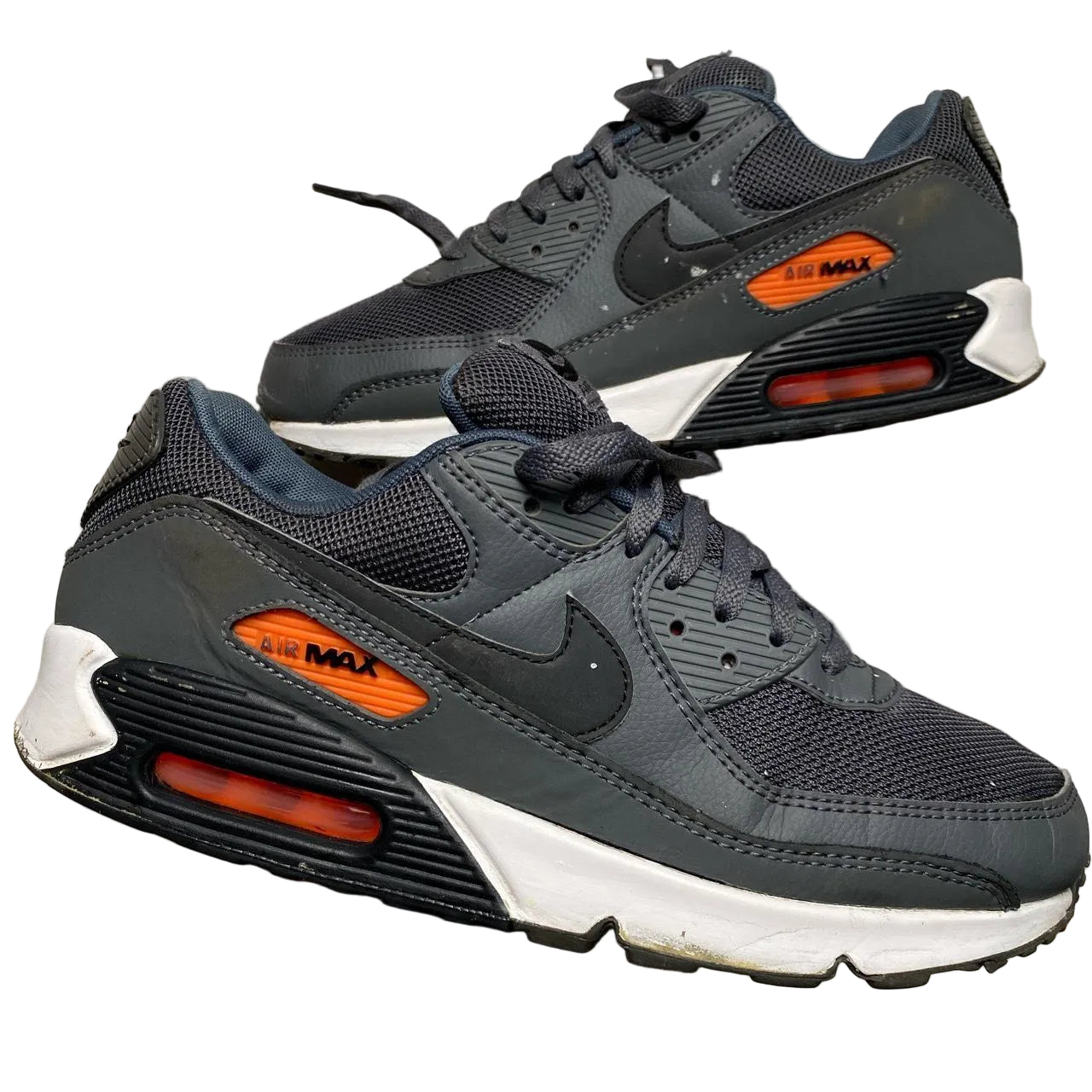 Nike Air Max 90 Grey Orange and White (UK 9)