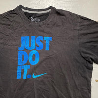 Nike Just Do It Vintage T Shirt Grey and Blue