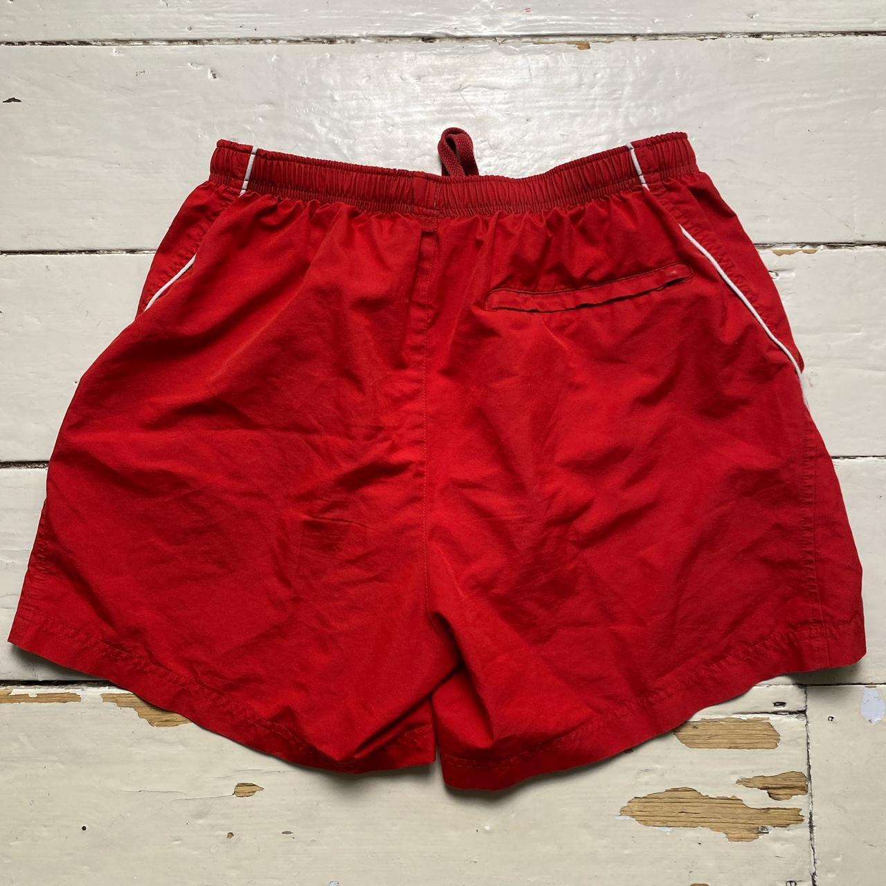 Nike Vintage Swoosh Red and White Shell Track Pant Shorts