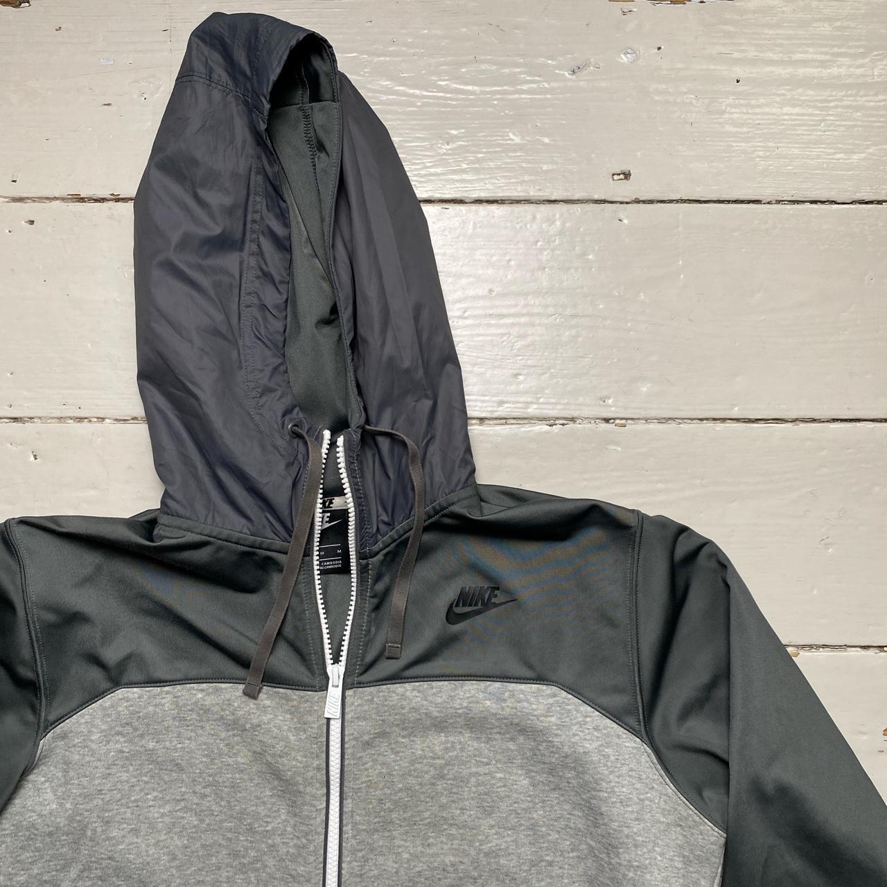 Nike Grey and Black Swoosh Hoodie