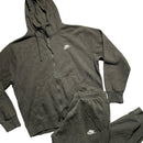 Nike Khaki Green and White Swoosh Full Tracksuit (M)