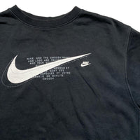 Nike Big Swoosh Black and White Jumper (L)