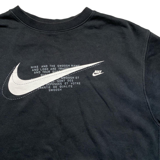 Nike Big Swoosh Black and White Jumper (L)
